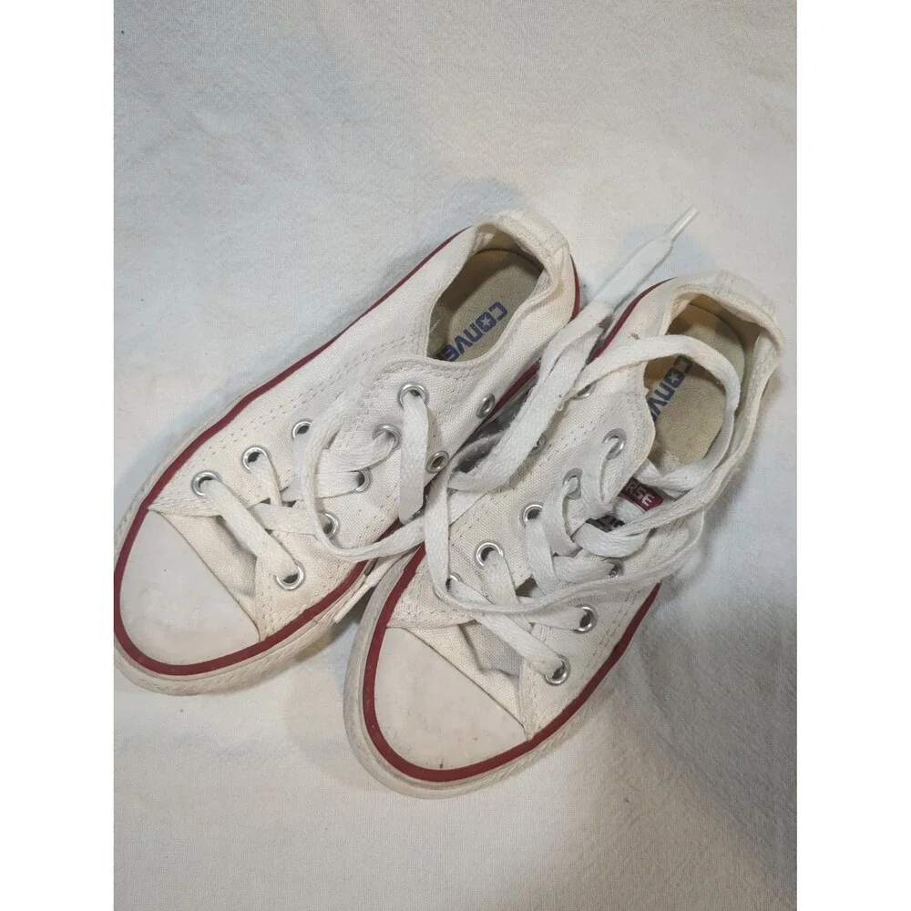 Converse kids size 11 white tennis shoes All Star sports Summer classic sneaker